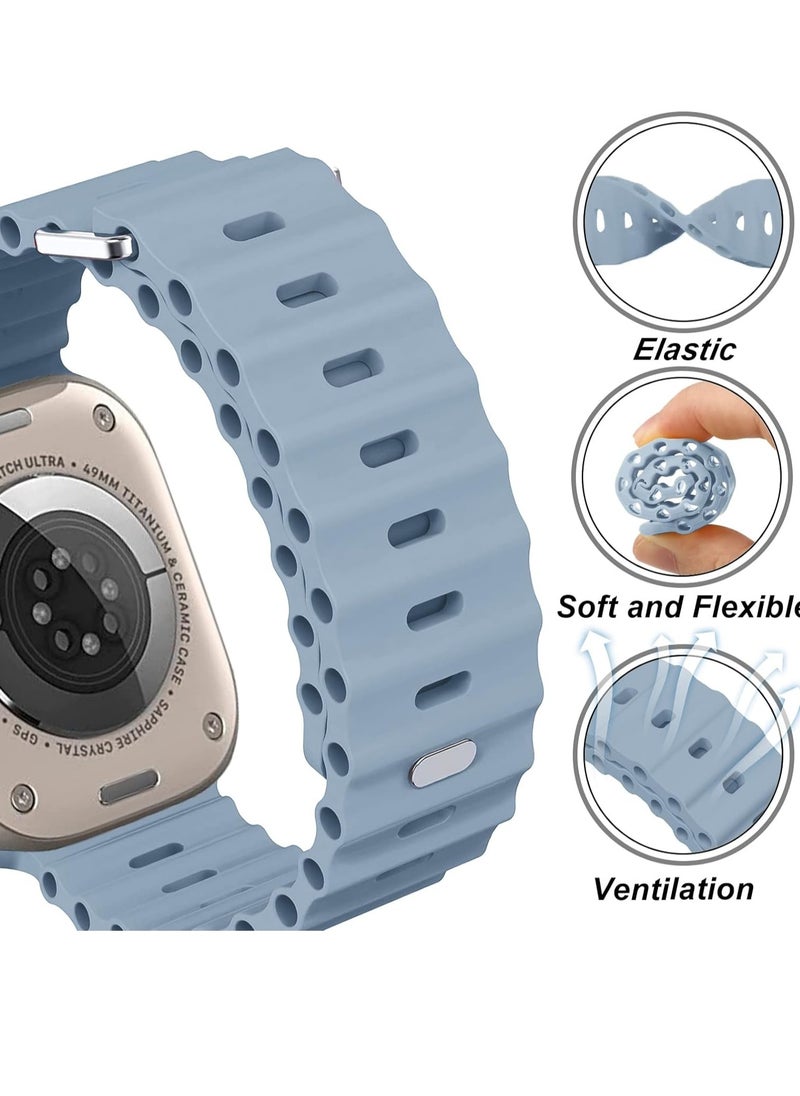 Generic - Apple Watch Ocean Band 49mm 45mm 44mm 42mm Soft Silicone - Image 1