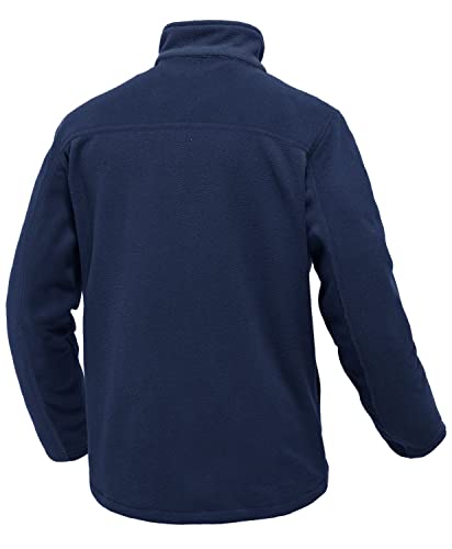 Rdruko Men's Fleece Jackets Full Zip Lightweight Outdoor Hiking Jackets Winter Coats(Full Navy, US 4XL) - Image 2