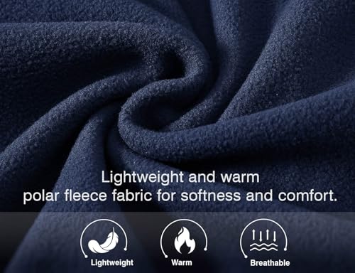 Rdruko Men's Fleece Jackets Full Zip Lightweight Outdoor Hiking Jackets Winter Coats(Full Navy, US 4XL) - Image 4