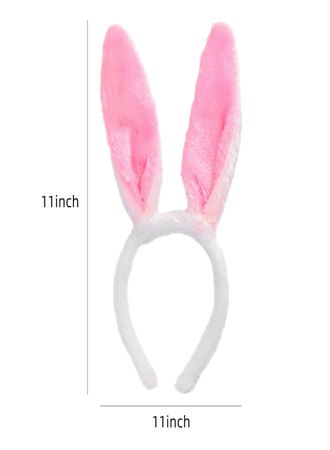 Max Fun 12PCS Easter Bunny Ears Headbands Plush Easter Rabbit Ear Hairband Holiday Party Costume Accessory for Holiday Kid's Easter Birthday Halloween Party Favors - Image 2