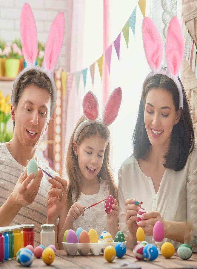 Max Fun 12PCS Easter Bunny Ears Headbands Plush Easter Rabbit Ear Hairband Holiday Party Costume Accessory for Holiday Kid's Easter Birthday Halloween Party Favors - Image 4