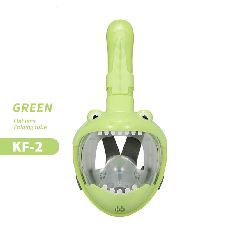 Bluejw Professional Anti-Fog Full Face Waterproof Kids Snorkeling Mask with Free Breathing Goggles for Swimming and Diving - Image 1
