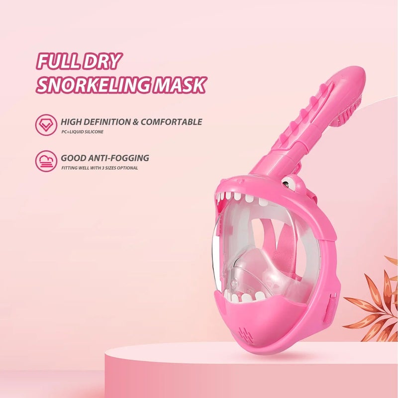 Bluejw Professional Anti-Fog Full Face Waterproof Kids Snorkeling Mask with Free Breathing Goggles for Swimming and Diving - Image 3