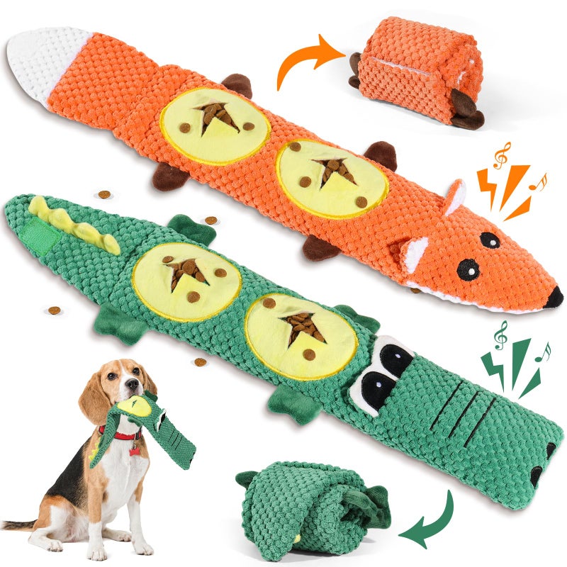 QWYXZZ 2 Pack Dog Toys for Aggressive Chewers - Interactive Dog Toys, Interactive Puppy Dog Chew Toys with Squeaker & No Stuffing Dog Puzzle Toy (Suitable for Small and Medium Dogs) - Image 1