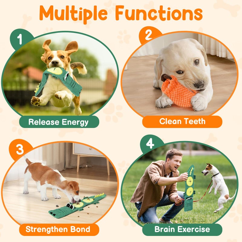 QWYXZZ 2 Pack Dog Toys for Aggressive Chewers - Interactive Dog Toys, Interactive Puppy Dog Chew Toys with Squeaker & No Stuffing Dog Puzzle Toy (Suitable for Small and Medium Dogs) - Image 5