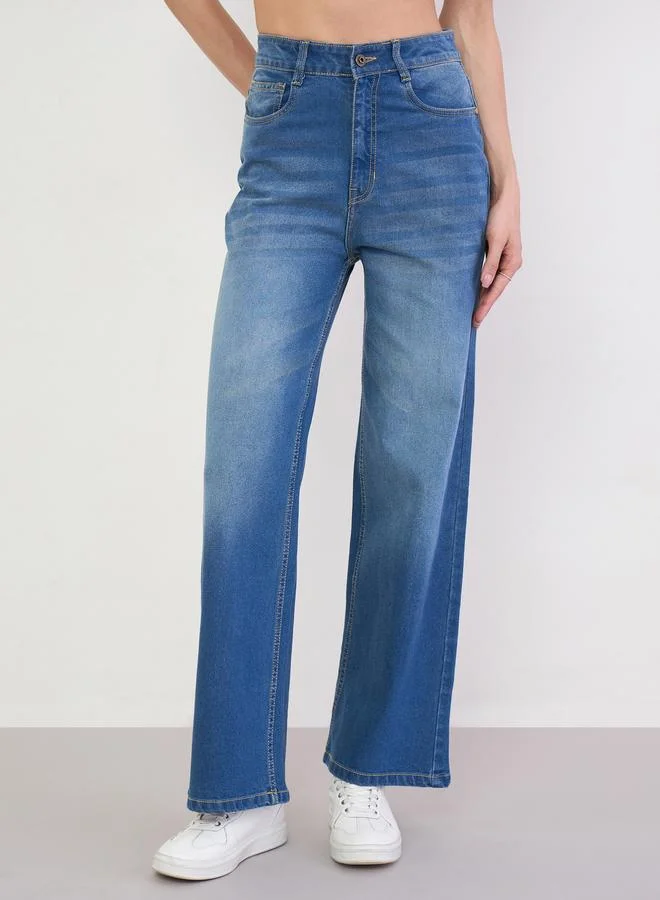 Styli High Rise Flared Jeans
