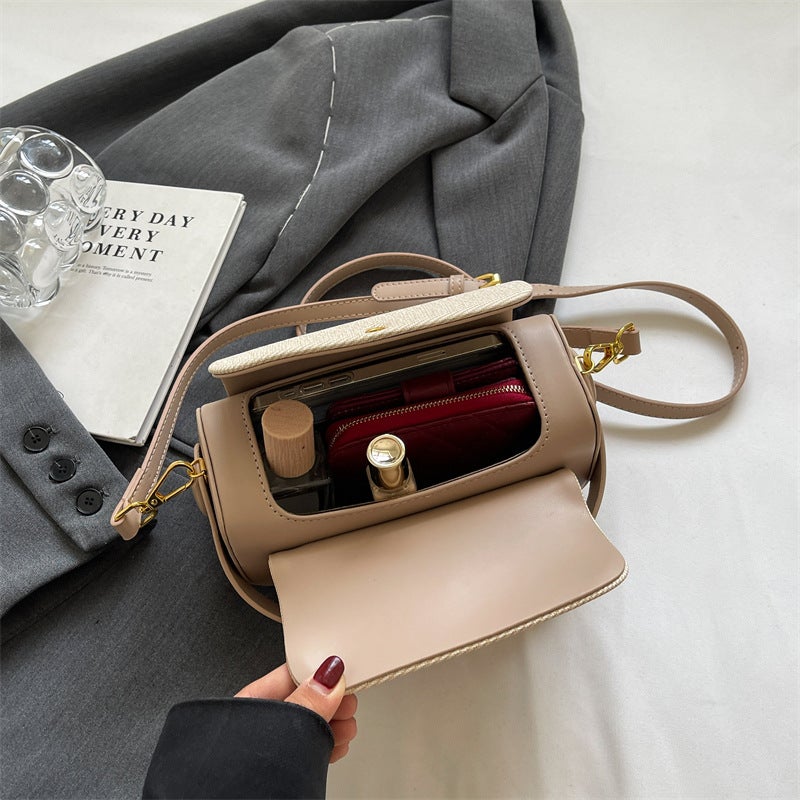 Simple Contrast Color Small Square Bag Women'S Fashion Handbag High-Value All-Match Shoulder Bag Crossbody Bag - Image 5