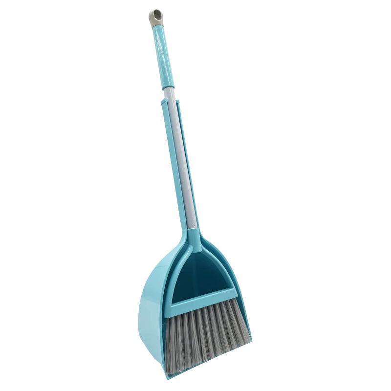 BSMstone BSMstone Kids Broom and Dustpan SetMini Dustpan and Broom for Children Housekeeping Pretend Play Cleaning Tools Set Blue 