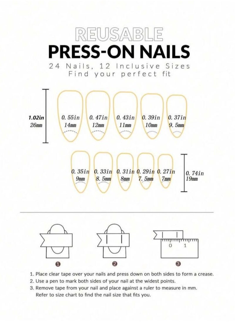 Generic White nails, 24 pieces  - Image 4
