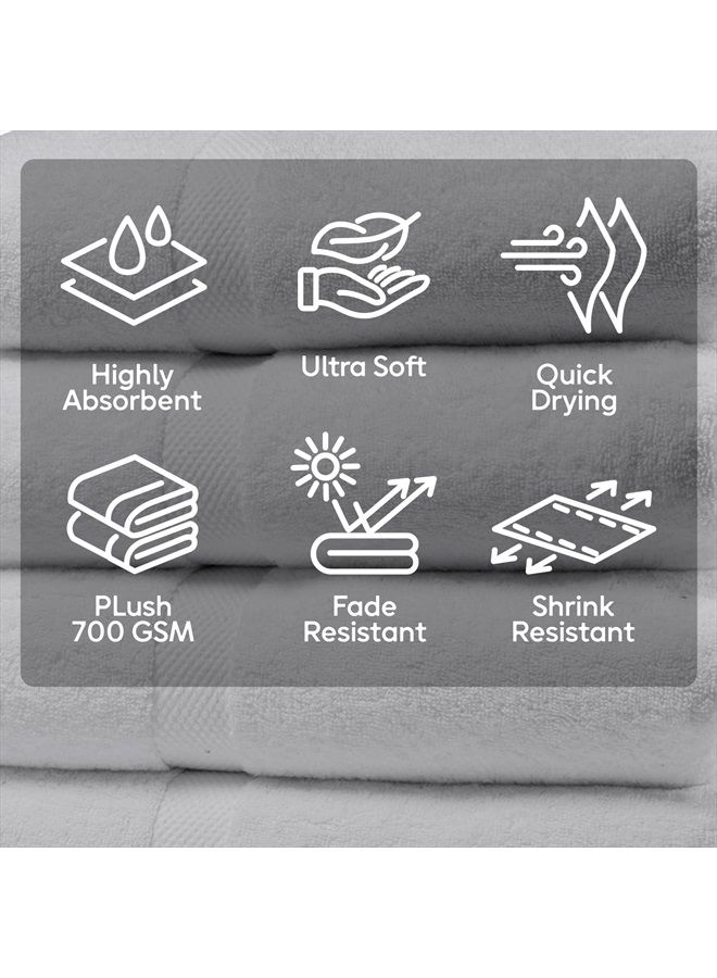 Villa Celestia 650 GSM Premium Lt.Grey Wash Cloths, 100% Cotton Face Wash Cloth for Your Body Soft Wash Cloths for Your Face,Washcloths Light Grey Face Cloths Pack of 12 (12"X12") - Image 1
