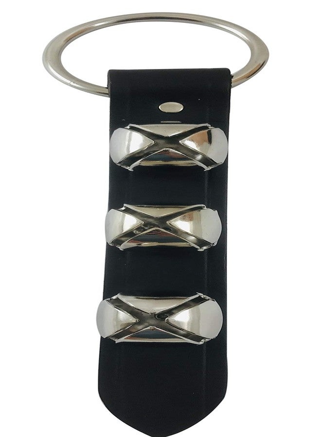 Westman Works Sleigh Bells for Door Dog Training Accessory Brass Bell and Dark Leather Strap Made in The USA