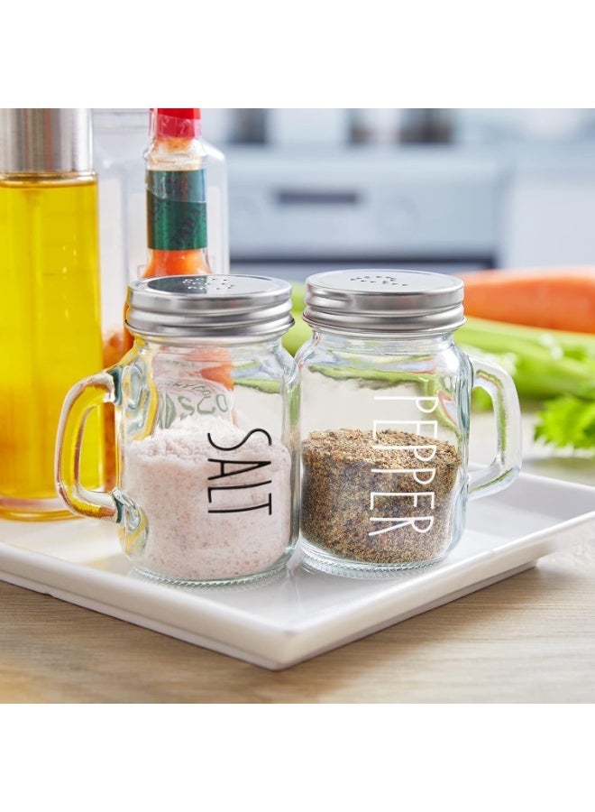 DWTS DANWEITESI Glass Salt and Pepper Shakers  Cute Clear Salt Pepper Shaker, Kitchen Decor for Home Restaurants Wedding, Transparent Shaker Sets with Stainless Steel Lids - Image 2