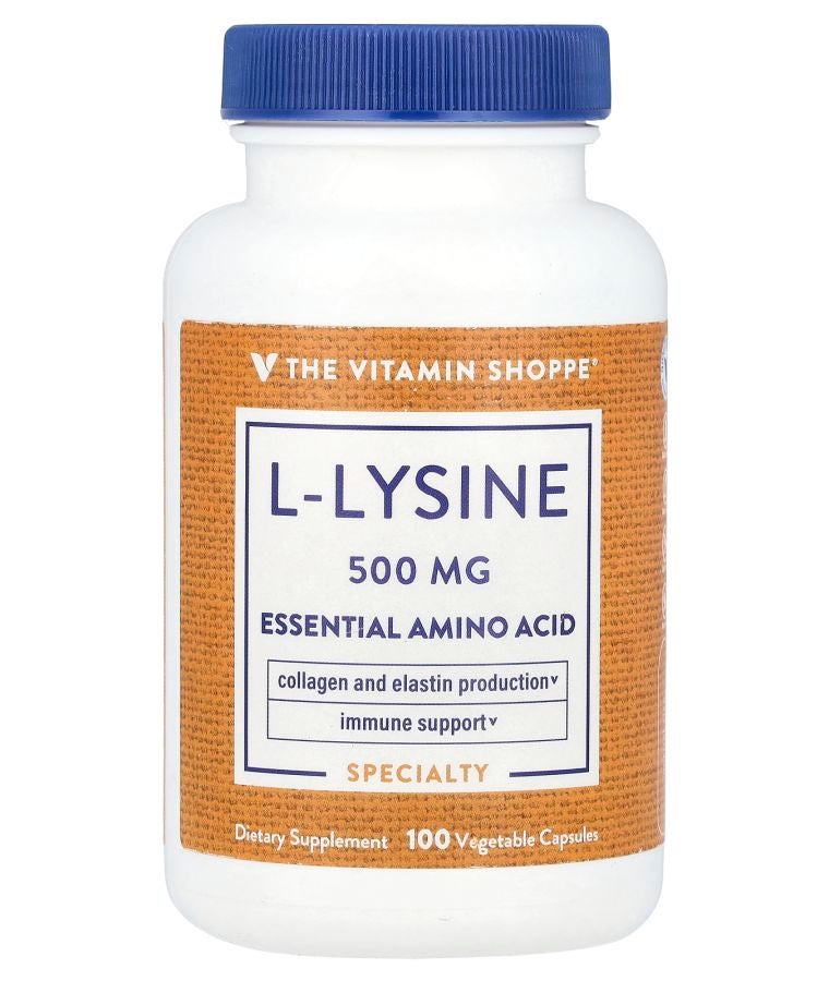 The Vitamin Shoppe L-Lysine 500 mg 100 Vegetable Capsules