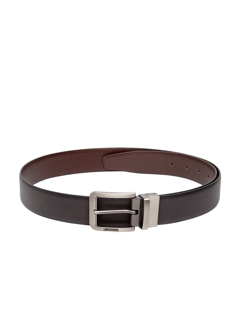 TEAKWOOD Reversible Genuine Leather Black Belt for Men  - Image 2