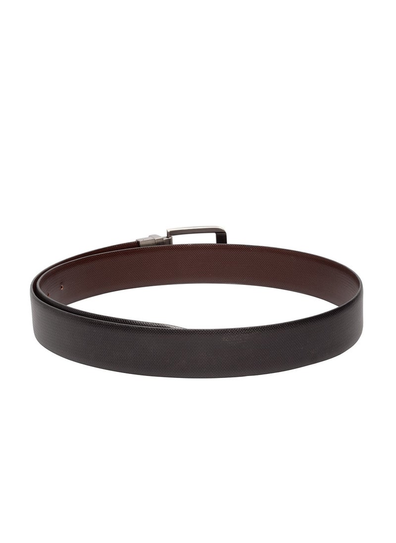 TEAKWOOD Reversible Genuine Leather Black Belt for Men  - Image 3