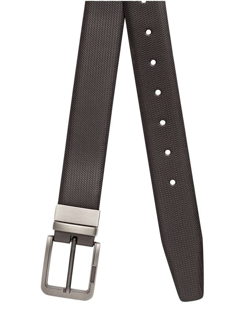 TEAKWOOD Reversible Genuine Leather Black Belt for Men  - Image 4