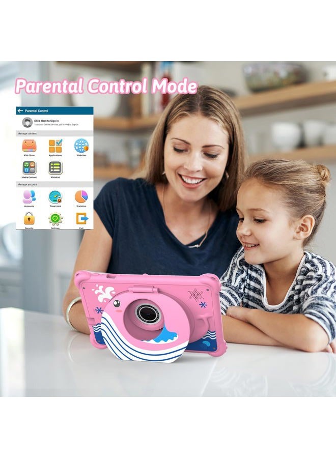 Aheadthink 7-inch Kids Tablet for Toddlers, Android 12, 4GB RAM, 32GB ROM, WiFi, Bluetooth, Safe Eye Protection IPS Screen, Parental Controls, Dual Camera, Transparent Case for Education & Gaming - Image 2