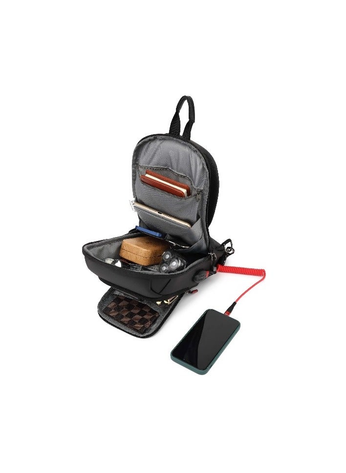 REBENUO Chest bag for personal items such as a mobile phone, important items for men, black color - model ps -356 - Image 4