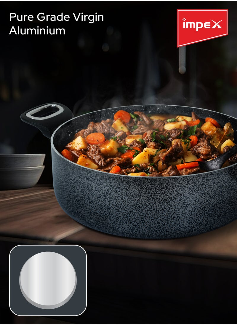 10-Piece Aluminum Cookware Set,5 Layer Super Granite Coating, Non-Stick Surface, Fry Pan 24cm,3 Saucepan with Lid 28\24\20cm, Milk Pan with Lid 18cm And Spatula, PFOA Free-NCB 7110 - pzsku/ZFE2B55205E777CC8A127Z/45/_/1731042292/521d9f0f-275d-4ea8-861e-c1d58728a906