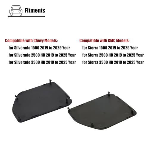 LXROAR01 2PCS Interior Door Handle Trim Caps Front Driver and Passenger Side Compatible with Silverado Sierra 1500 2500 HD 3500 HD 2019 2020 2021 2022 2023 2024 2025, for 84630349 84630350 - Image 3