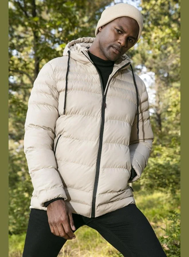 بوراتي Buratti Water Repellent Slim Fit Cold and Windproof Hooded Puffer Jacket for Men JACKET 649005