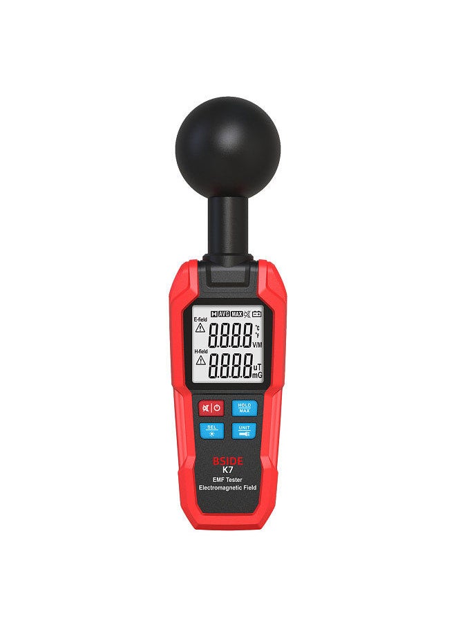 BSIDE - BSIDE Multifunctional Electric Field Magnetic Field Radiation Detector K7 Handheld Electromagnetic Radiation Tester EMF Meter   Portable Radio Frequency Detect Meter - Image 1