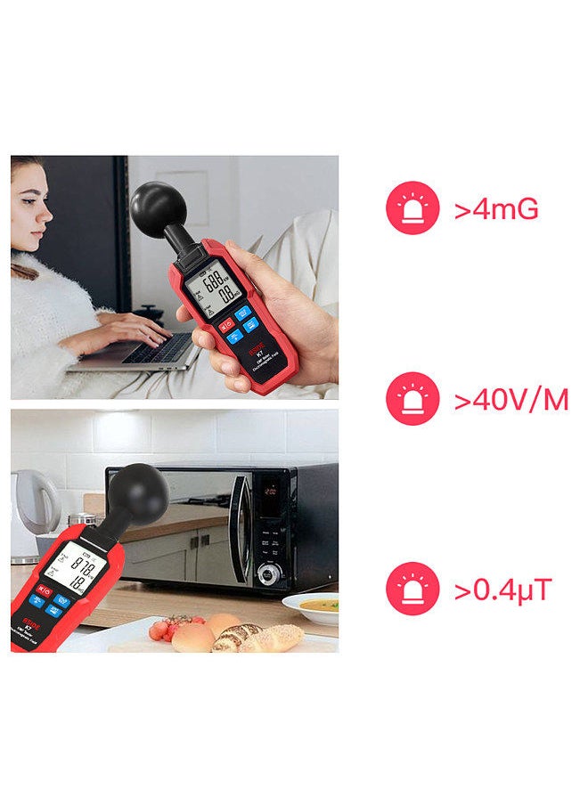 BSIDE - BSIDE Multifunctional Electric Field Magnetic Field Radiation Detector K7 Handheld Electromagnetic Radiation Tester EMF Meter   Portable Radio Frequency Detect Meter - Image 1