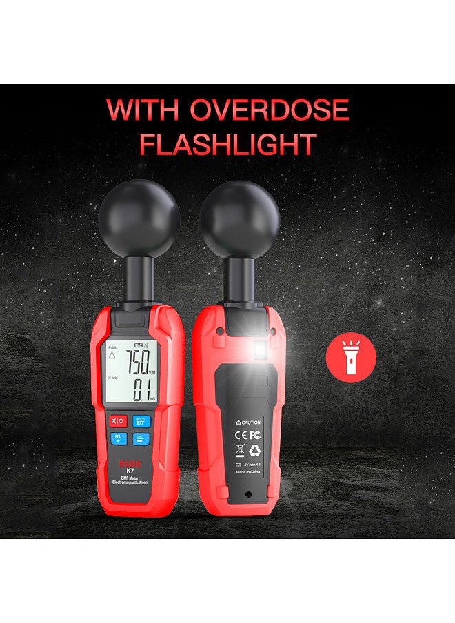 BSIDE - BSIDE Multifunctional Electric Field Magnetic Field Radiation Detector K7 Handheld Electromagnetic Radiation Tester EMF Meter   Portable Radio Frequency Detect Meter - Image 1