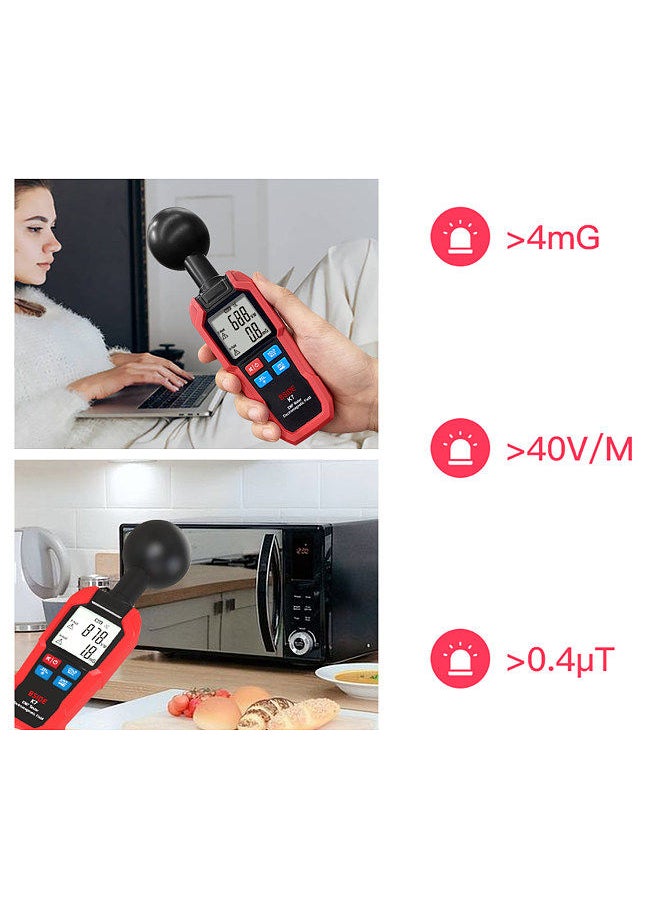 BSIDE - BSIDE Multifunctional Electric Field Magnetic Field Radiation Detector K7 Handheld Electromagnetic Radiation Tester EMF Meter   Portable Radio Frequency Detect Meter - Image 1
