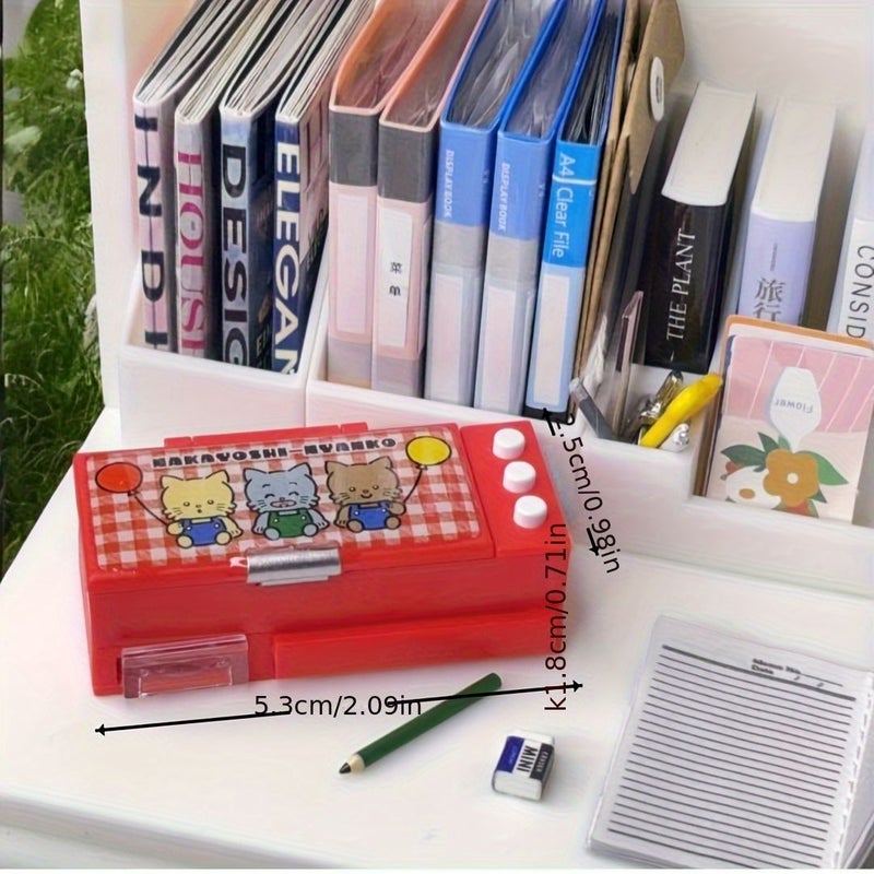Simulation Mini Pencil Case Three Red Kittens Stationery Box Dollhouse Props - Image 2