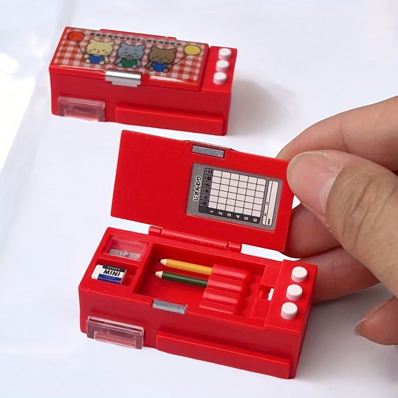 Simulation Mini Pencil Case Three Red Kittens Stationery Box Dollhouse Props - Image 5