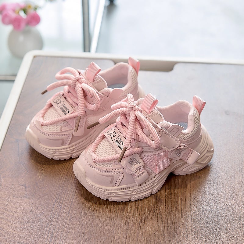 Mesh Sneakers Lightweight Flexible Sole Walking Shoes For Kids Indoor And Outdoor Activities - Image 1