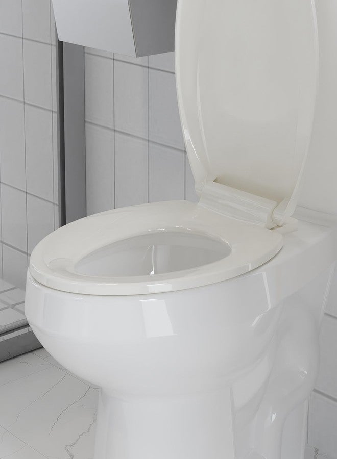 YardYonder Toilet Seat Elongated, Soft Close Toilet Seat,Biscuit Toilet Lid Soft Close Quiet, Easy Installation & Release，Safe PP Material Easy Clean, Fits Most Elongated Toilets - Image 5
