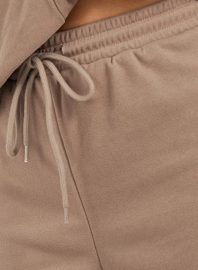 Styli Fleece Crew Neck Sweatshirt & Wide Leg Joggers Co-Ords