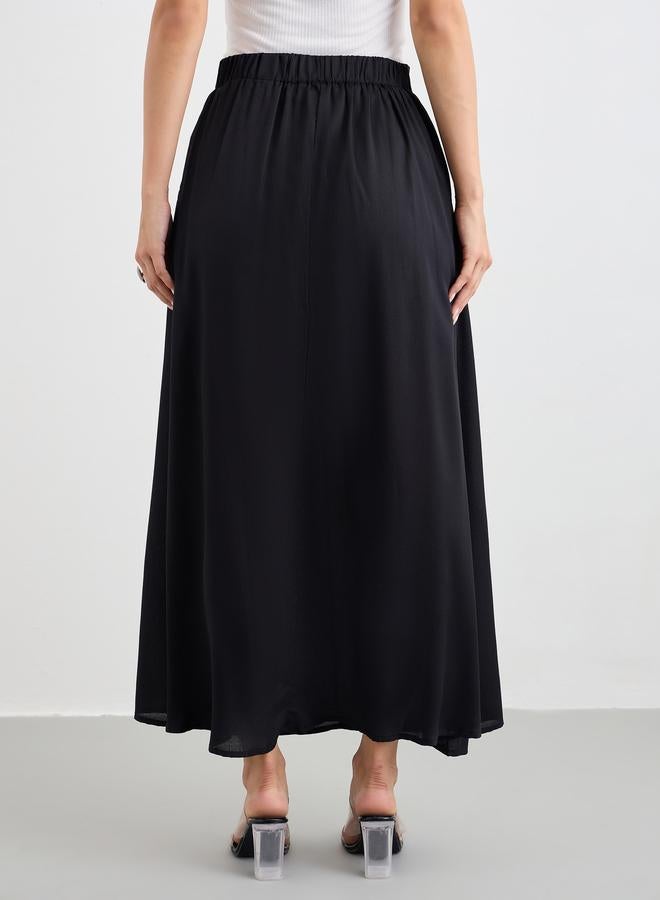 ستايلي تنورة ماكسي مستقيمة بخصر متوسط - Image 4