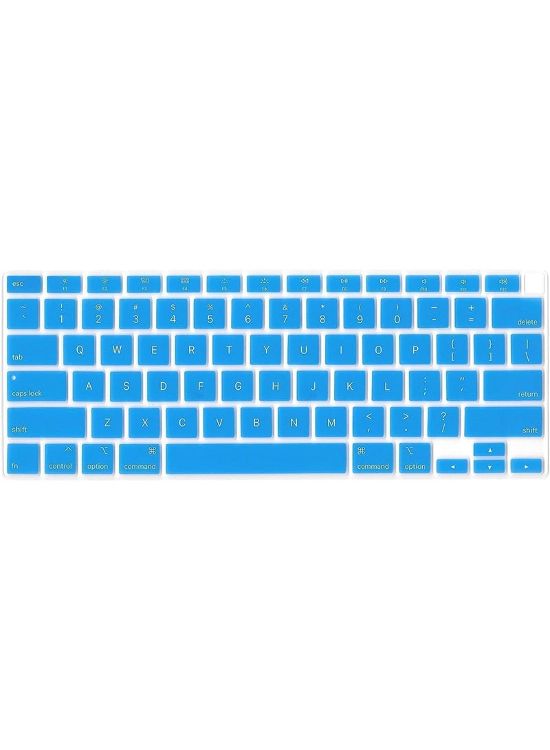 مافانز تخطيط اللغة الإنجليزية الأمريكية  غطاء لوحة مفاتيح سيليكون لجهاز MacBook Air 13" 2020 مع نموذج Touch ID:- A2179/A2337 شريحة M1، ملحقات لوحة المفاتيح" أزرق سماوي - Image 1