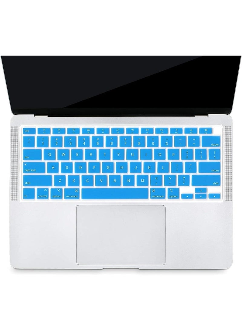 مافانز تخطيط اللغة الإنجليزية الأمريكية  غطاء لوحة مفاتيح سيليكون لجهاز MacBook Air 13" 2020 مع نموذج Touch ID:- A2179/A2337 شريحة M1، ملحقات لوحة المفاتيح" أزرق سماوي - Image 3