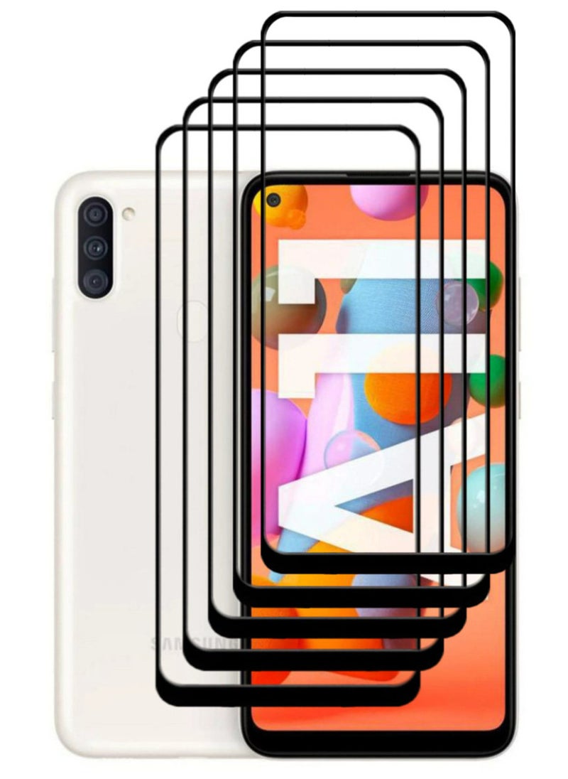 ACLIX 5 Pieces Antistatic ESD Dustproof Premium Quality High Definition Tempered Glass Screen Protector Designed For Samsung Galaxy A11 - Image 1
