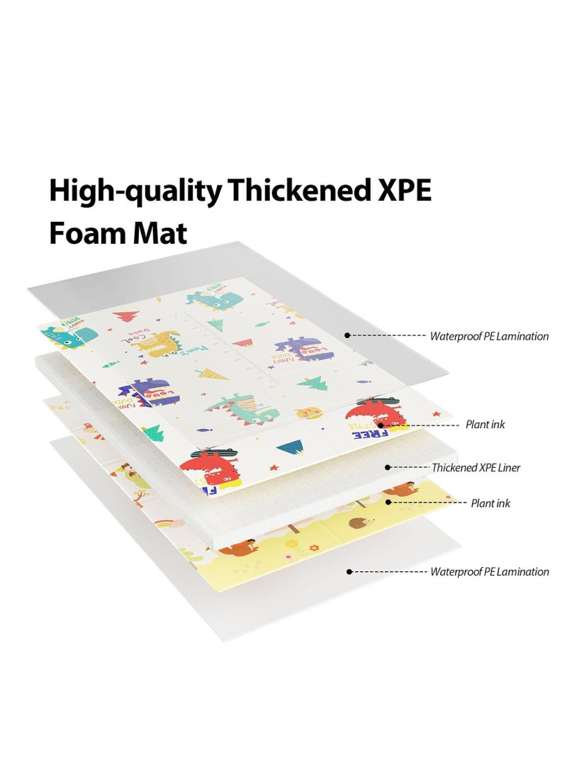 ARCOON - Foldable Baby Play Mat – 180 x 100 cm Waterproof XPE Foam Playmat, Double-Sided Animal Prints, Portable & Lightweight, Perfect for Babies & Toddlers - Image 1