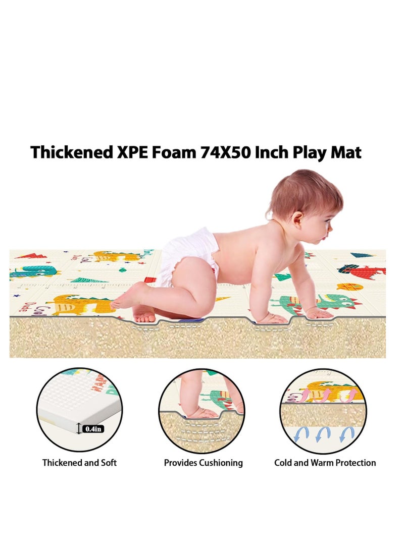 ARCOON - Foldable Baby Play Mat – 180 x 100 cm Waterproof XPE Foam Playmat, Double-Sided Animal Prints, Portable & Lightweight, Perfect for Babies & Toddlers - Image 1