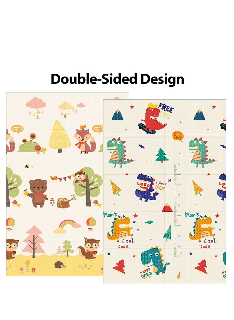 ARCOON - Foldable Baby Play Mat – 180 x 100 cm Waterproof XPE Foam Playmat, Double-Sided Animal Prints, Portable & Lightweight, Perfect for Babies & Toddlers - Image 1