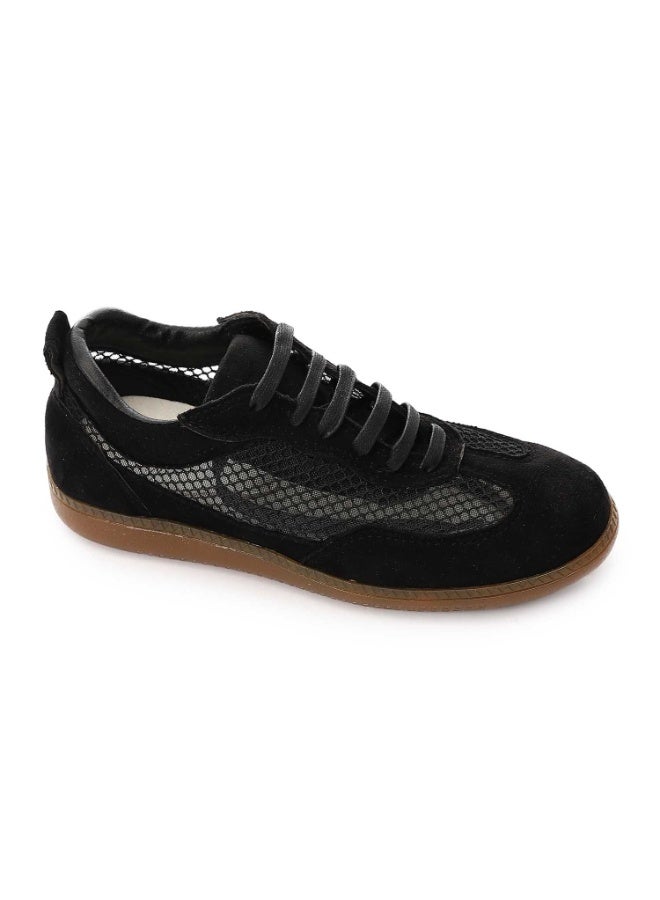 Mr.joe Black Mesh Suede Sneakers 3036 - Image 1