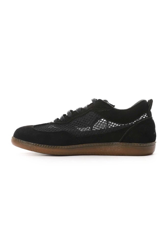 Mr.joe Black Mesh Suede Sneakers 3036 - Image 4
