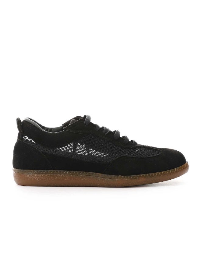 Mr.joe Black Mesh Suede Sneakers 3036 - Image 2