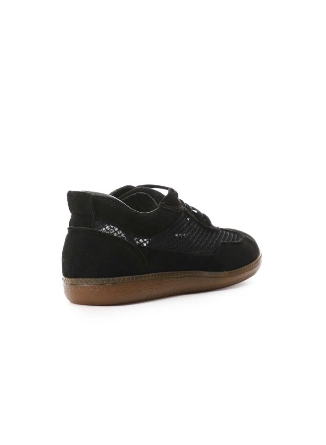 Mr.joe Black Mesh Suede Sneakers 3036 - Image 3