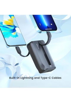 Brave BRAVE 10000mAh Power Bank Support PD 20W and USB A 22.5W Fast Charging with Built-in 2 Output Cable and LED Display for iPhone and Android Phones and Most Electronic Devices  - Image 2