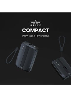 Brave BRAVE 10000mAh Power Bank Support PD 20W and USB A 22.5W Fast Charging with Built-in 2 Output Cable and LED Display for iPhone and Android Phones and Most Electronic Devices  - Image 4