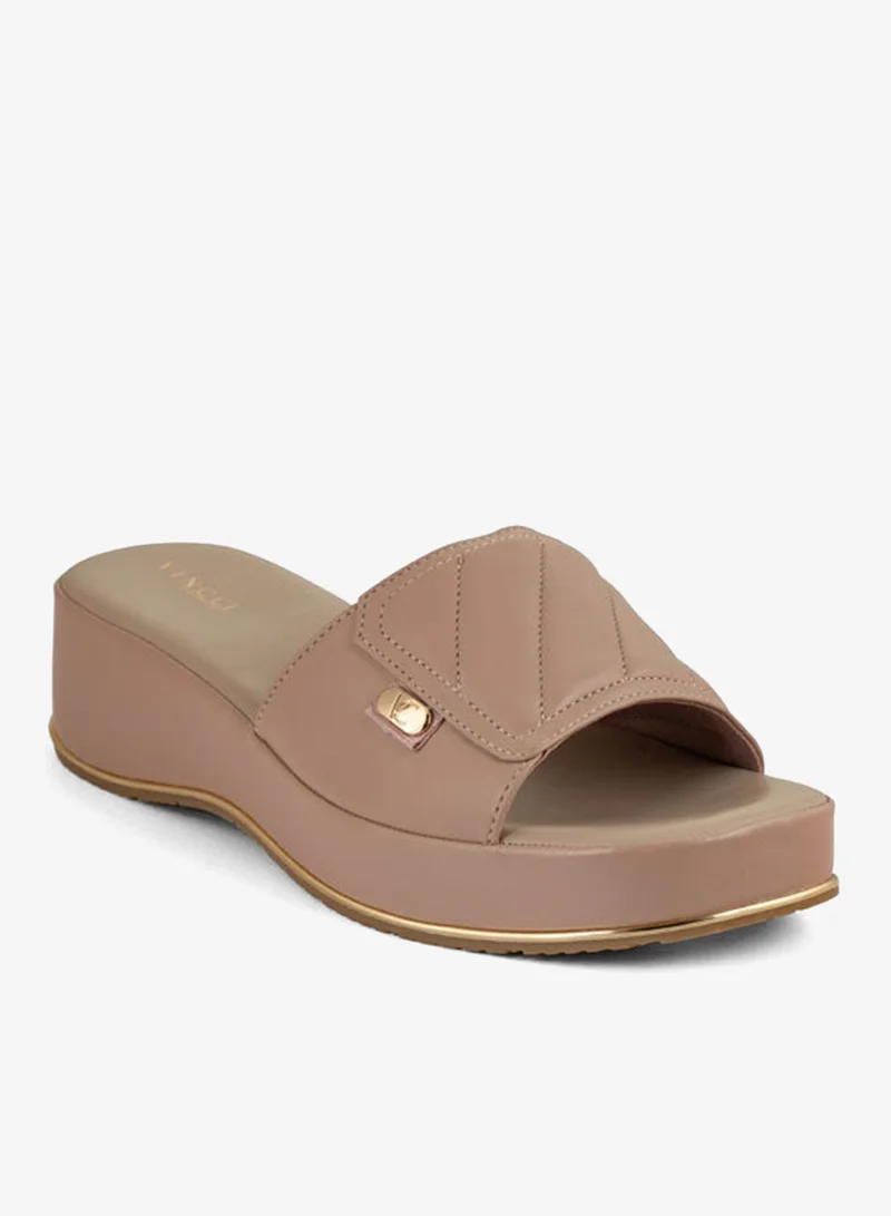 فينتشي صنادل إسفين ذات حزام واحد للنساء