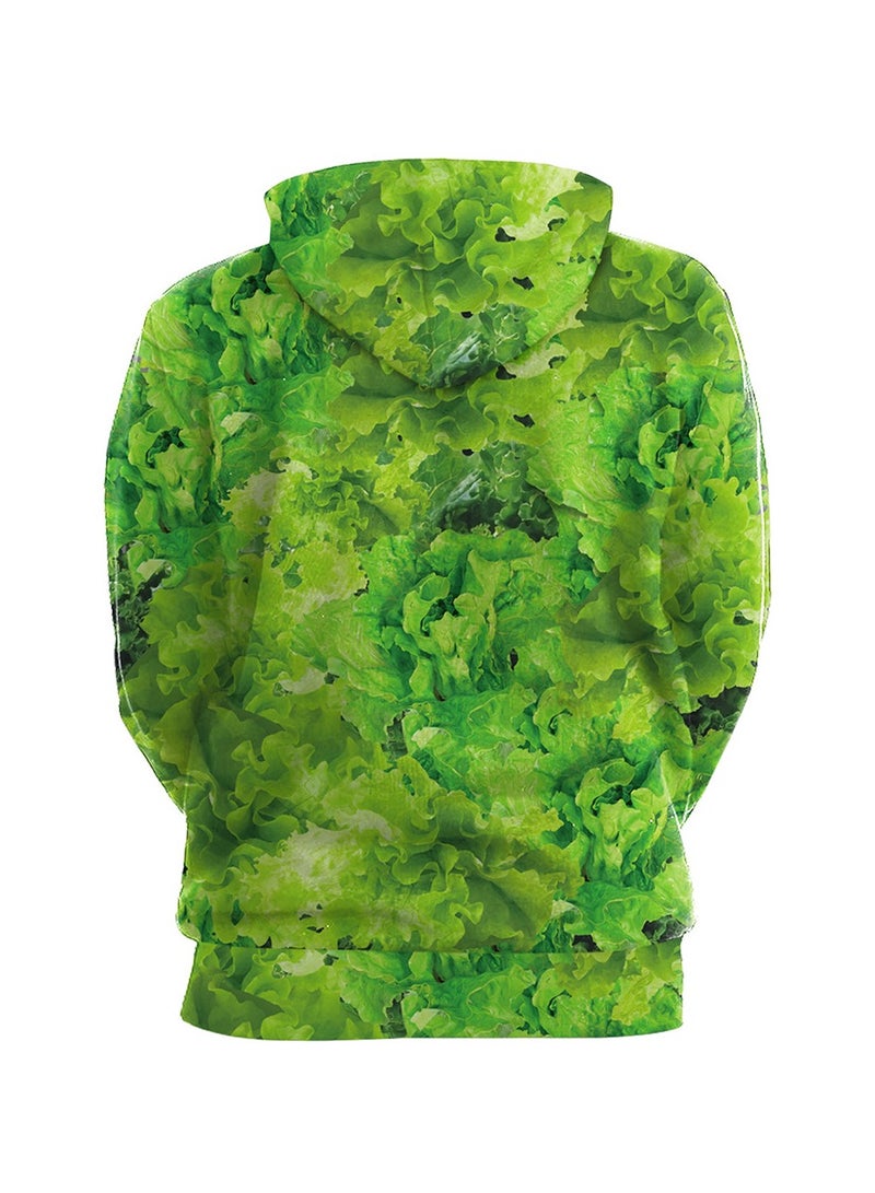 Loquat Single Piece Digital Printed Hooded Long Sleeved Sweater - Image 2