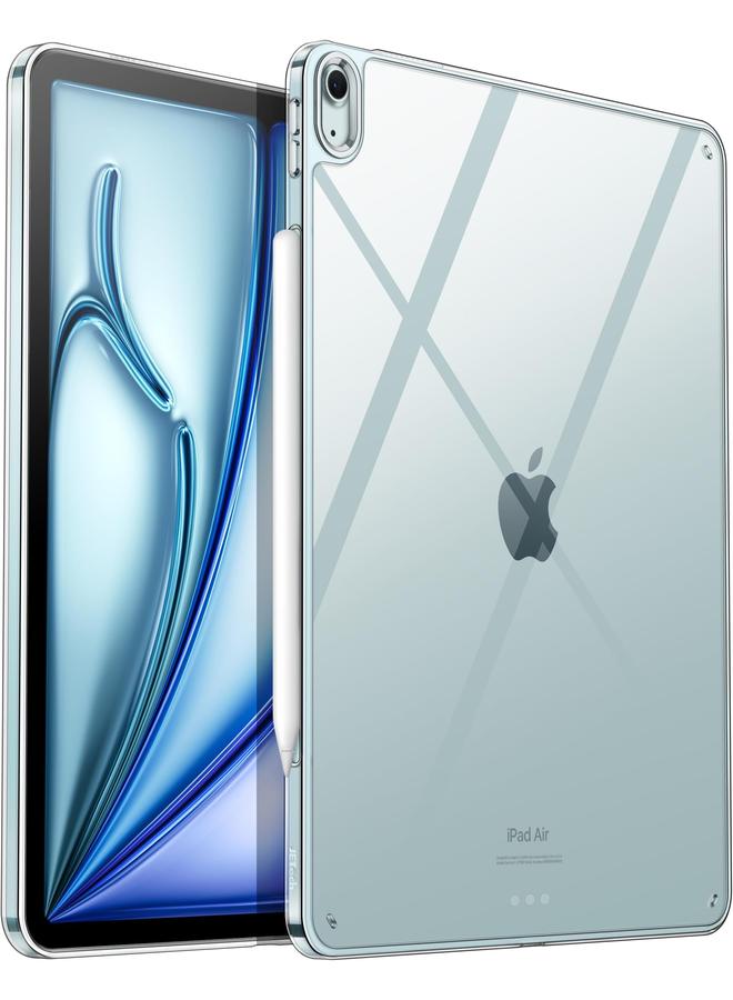 جي تيك جراب شفاف لجهاز iPad Air 13 بوصة M2 2024 مضاد للاصفرار ومضاد للصدمات وغطاء خلفي رفيع للكمبيوتر اللوحي مع ظهر صلب من البولي كربونات ومصد TPU ناعم - Image 1